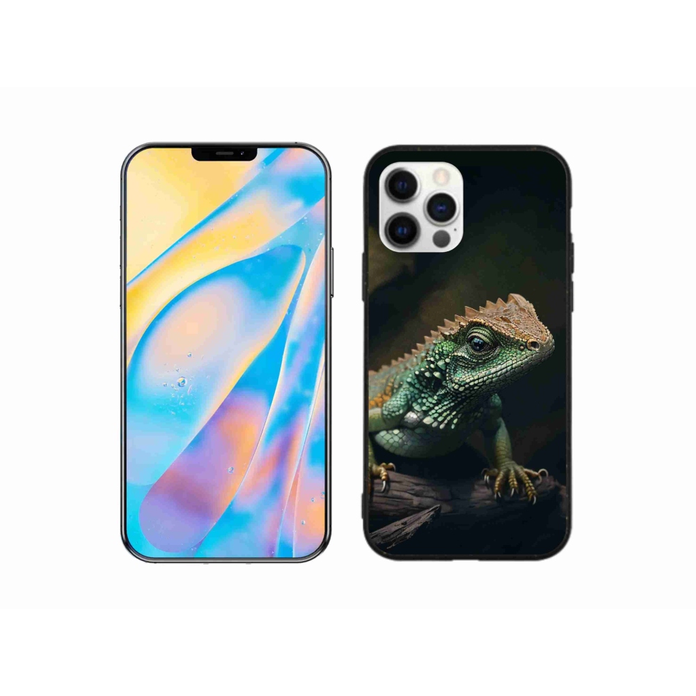 Zselés borítás mmCase iPhone 12 készülékhez - gyík