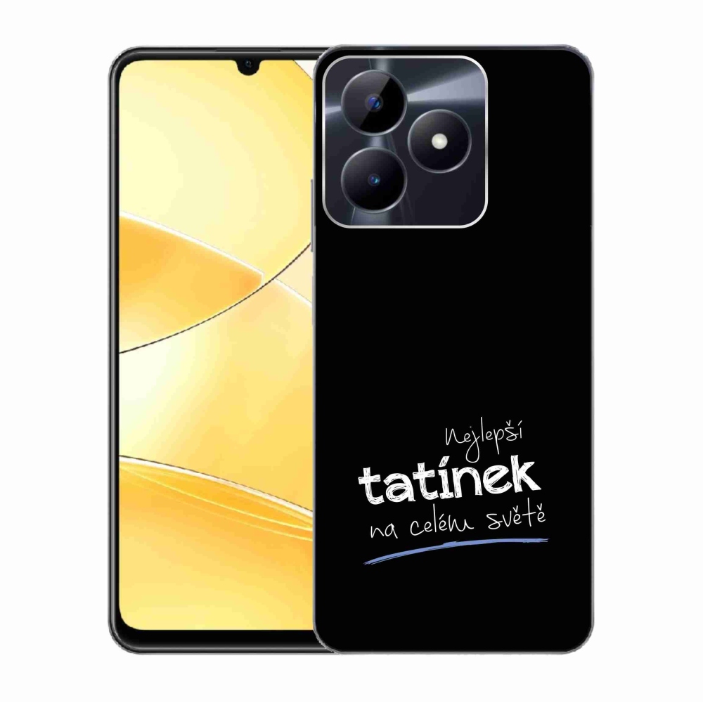 Gél borítás mmCase a Realme C51/C53 készülékre - legjobb apuci 4 fekete háttérrel