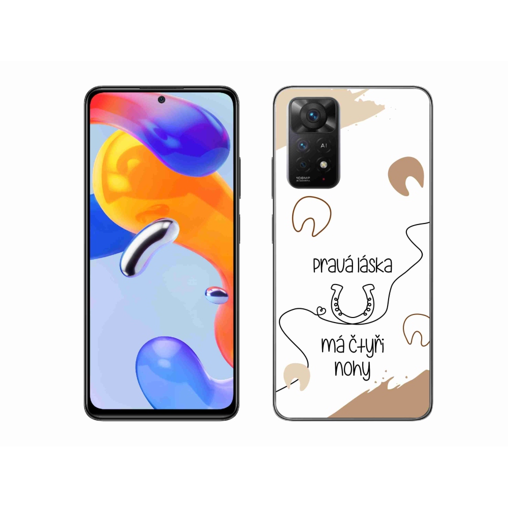 Gél borítás mmCase a Xiaomi Redmi Note 11 Pro 4G/5G-hez - ló motívum fehér háttérrel