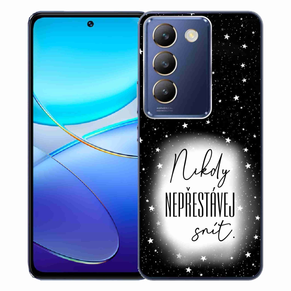 Gél borítás mmCase a Vivo V40 SE 4G/5G készülékhez - Quote 1 fehér és fekete háttérrel