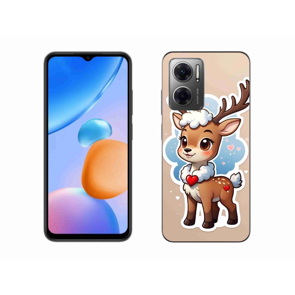 Gél borító mmCase a Xiaomi Redmi 10 5G-hez - rajzfilm rénszarvas