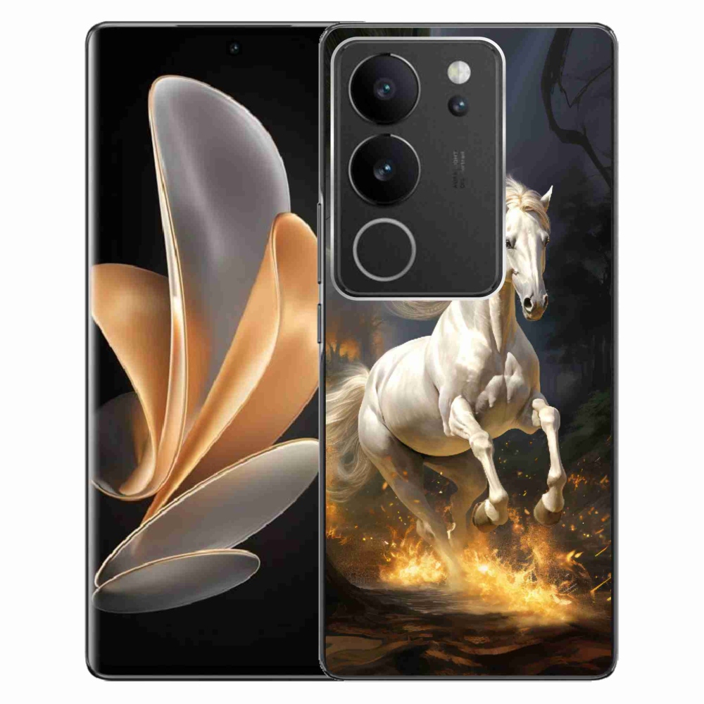 Zselés borítás mmCase a Vivo V29 5G - fehér ló 2