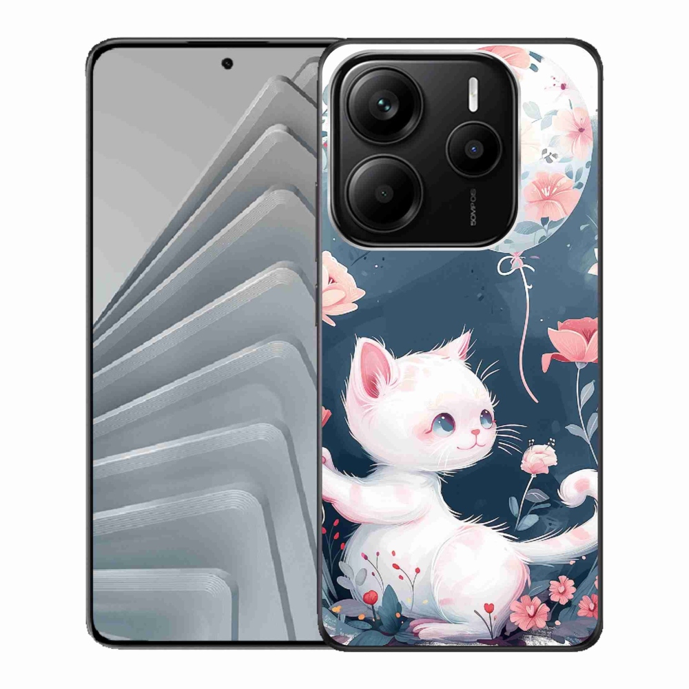 Gél borító mmCase a Xiaomi Redmi Note 14 5G-hez - cica lufival