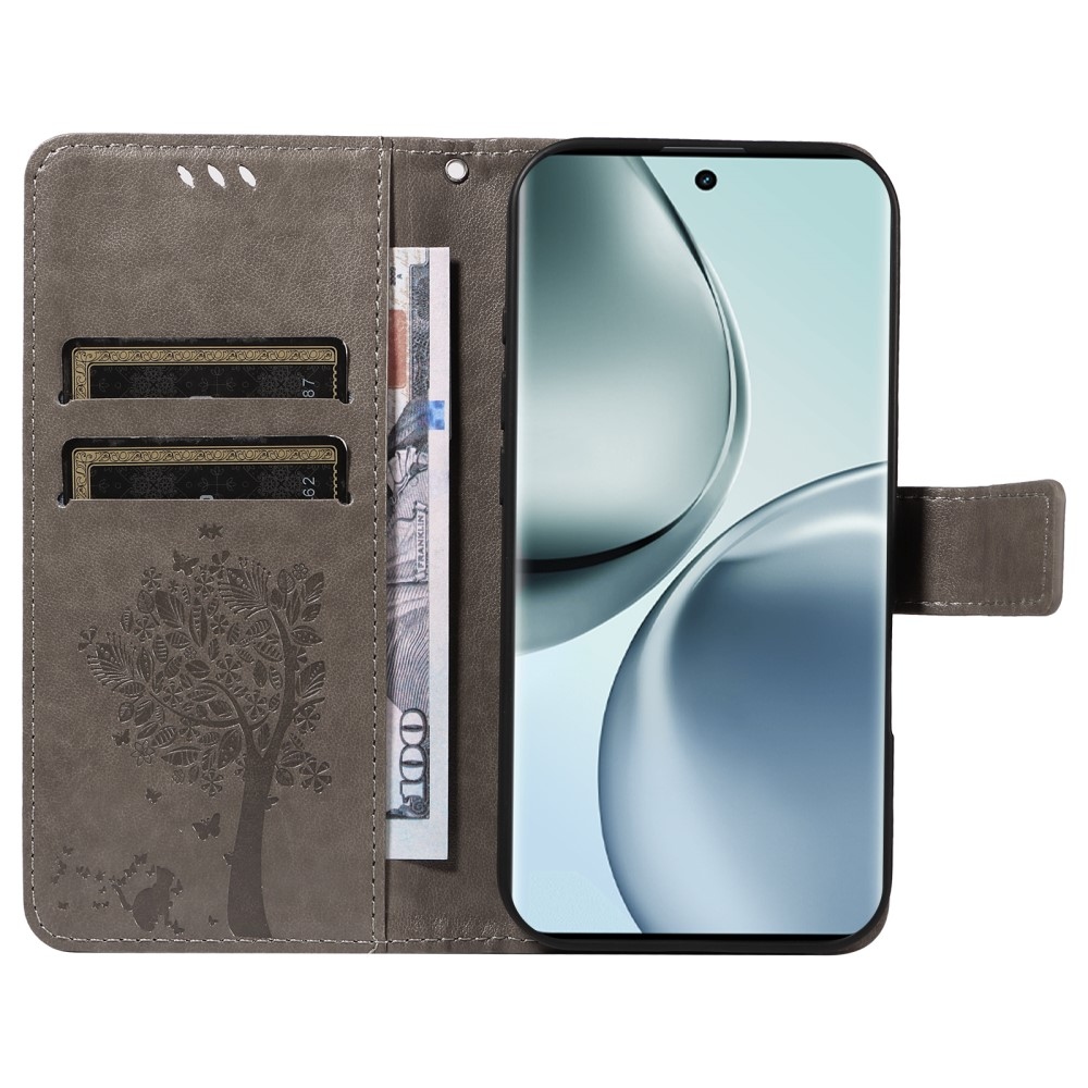 Fák könyvtáska a Realme 14 Pro 5G-hez - szürke