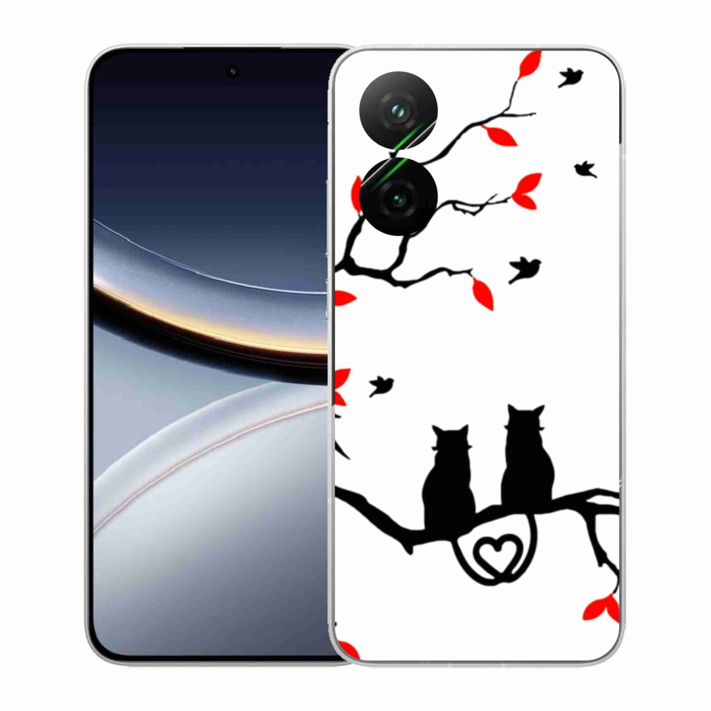 Gél borító mmCase a Xiaomi Poco F7 5G-hez - macska szeretet