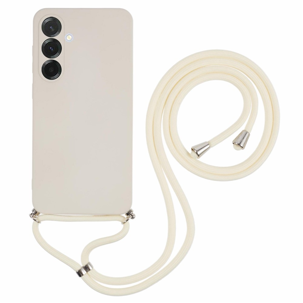 Bélelt zselés tok húzózsinórral Samsung Galaxy A17 4G/5G - fehér