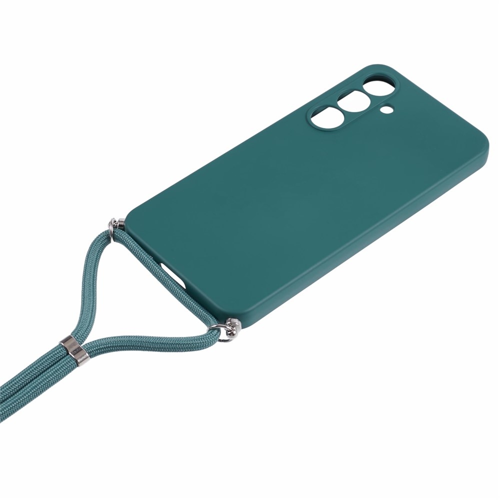 Bélelt zselés tok húzózsinórral Samsung Galaxy A17 4G/5G - sötétzöld