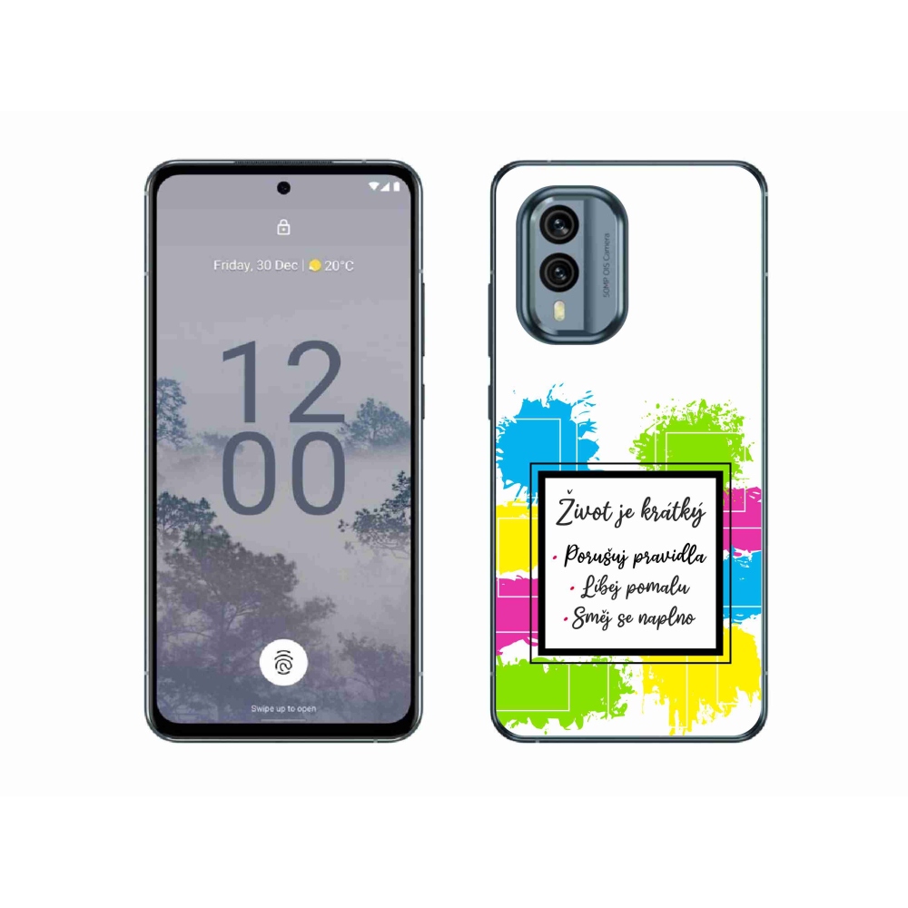 Gél védőhuzat mmCase a Nokia X30 5G készülékhez - Idézet 5 fehér háttér