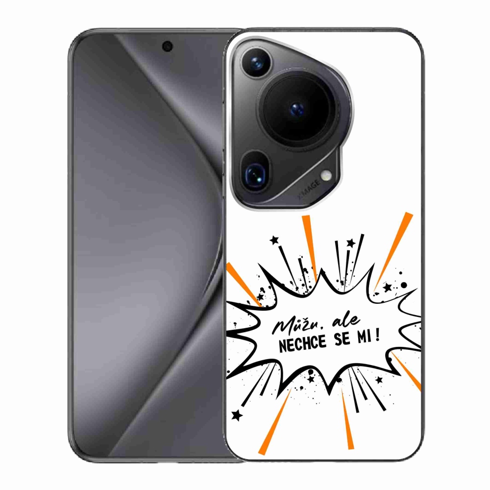 Gél borító mmCase a Huawei Pura 70 Ultra készülékhez - vicces szöveg 11 fehér háttér