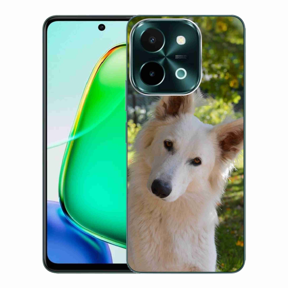 Gél borítás mmCase a Vivo Y28-hoz - Fehér svájci juhász 1