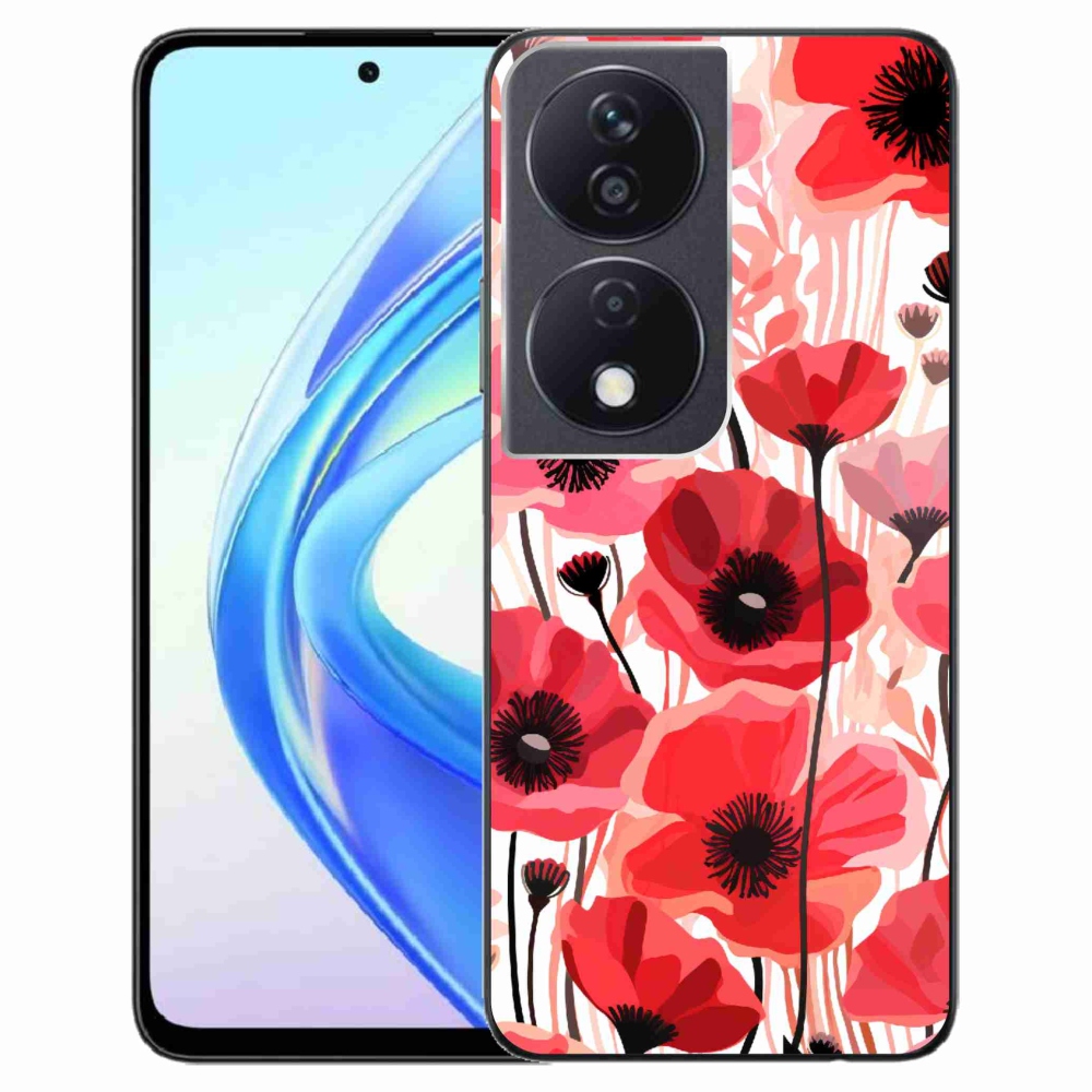 Gél védőhuzat mmCase a Honor X7b/Honor 90 Smart készülékhez - mákos 1