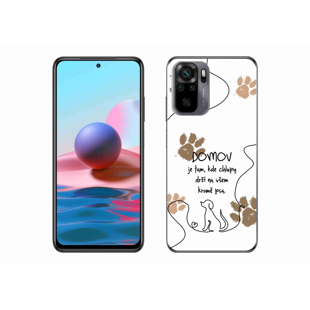 Gél borító mmCase a Xiaomi Redmi Note 10S-hez - kutya motívum fehér háttérrel