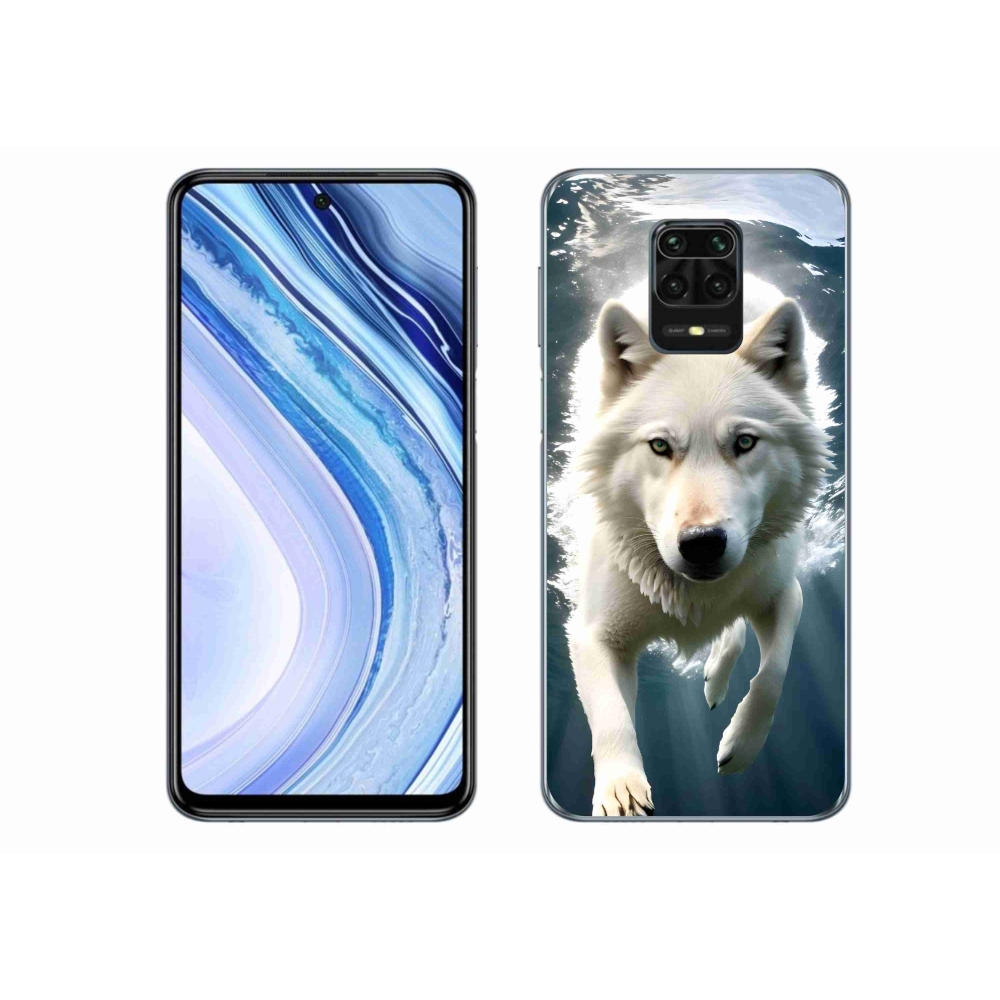 Gél borítás mmCase a Xiaomi Redmi Note 9 Pro készülékhez - fehér farkas