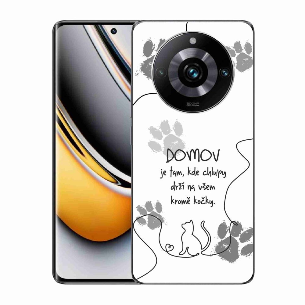Gél borító mmCase a Realme 11 Pro/11 Pro+ készülékhez - macska motívum fehér háttérrel