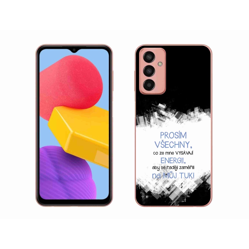 Gél borító mmCase Samsung Galaxy M13 - vicces szöveg 1 kék