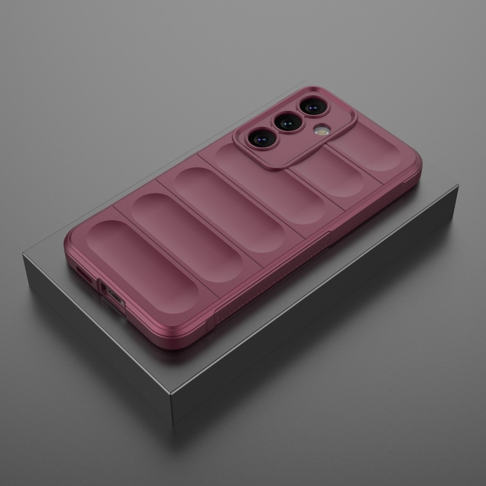 Rugg tartós zselés tok Samsung Galaxy S24 készülékhez - bordó színben