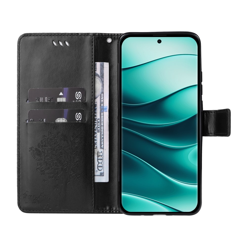Fák könyve tok Xiaomi Redmi Note 14 Pro 5G/Poco X7 5G/Note 14 Pro+ 5G - fekete