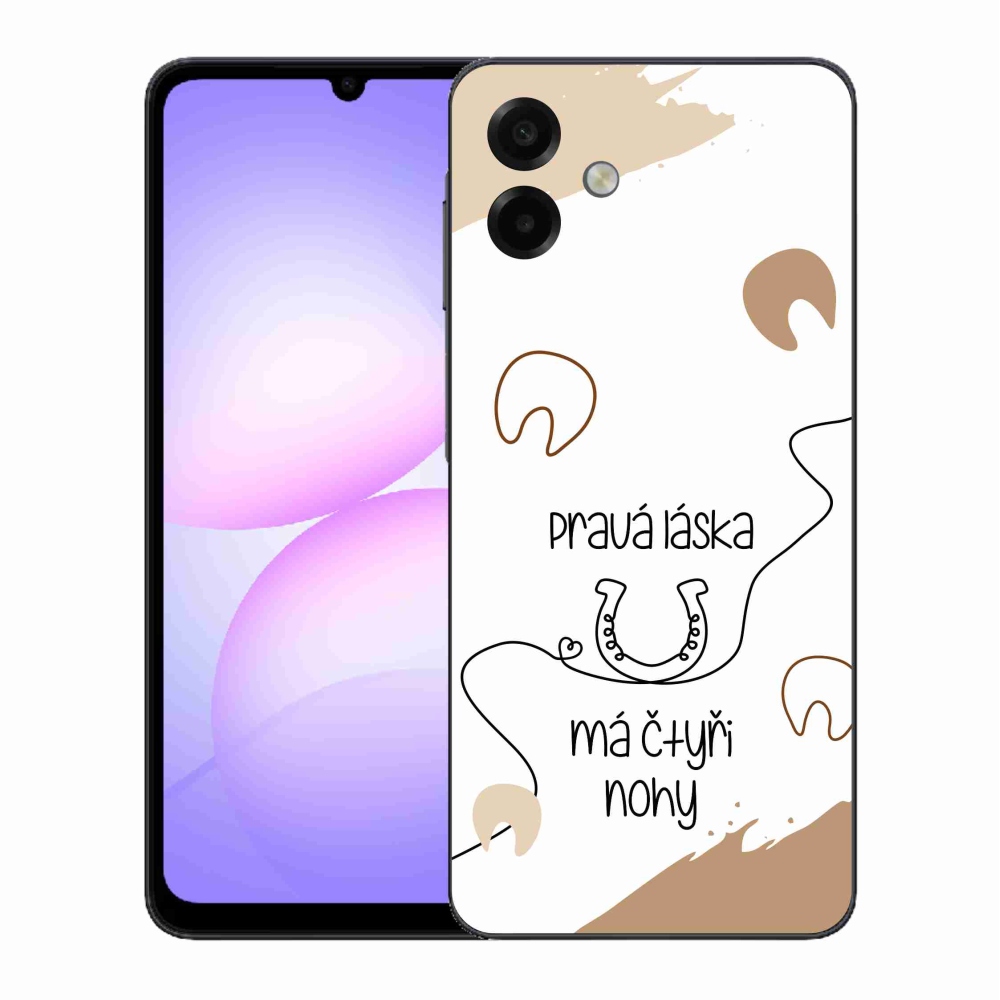 Gél borítás mmCase Samsung Galaxy A07 4G - ló motívum fehér háttérrel