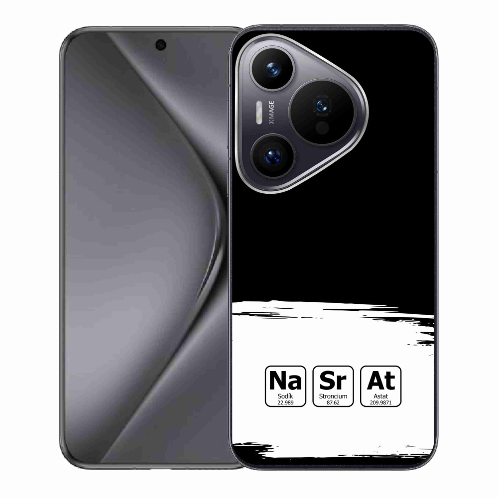 Gél borító mmCase a Huawei Pura 70 - kémiai elemek fehér és fekete háttérrel