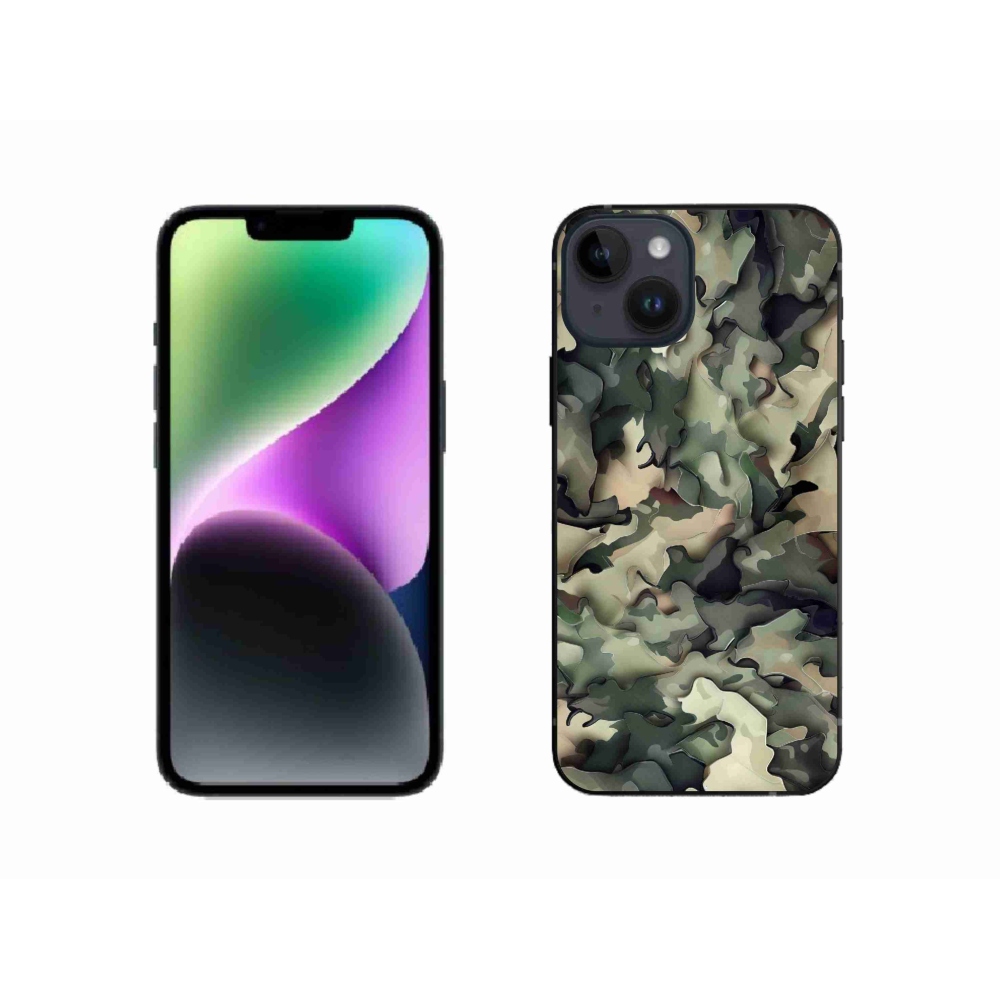 Zselés borítás mmCase iPhone 14 készülékhez - terepszínű minta 9