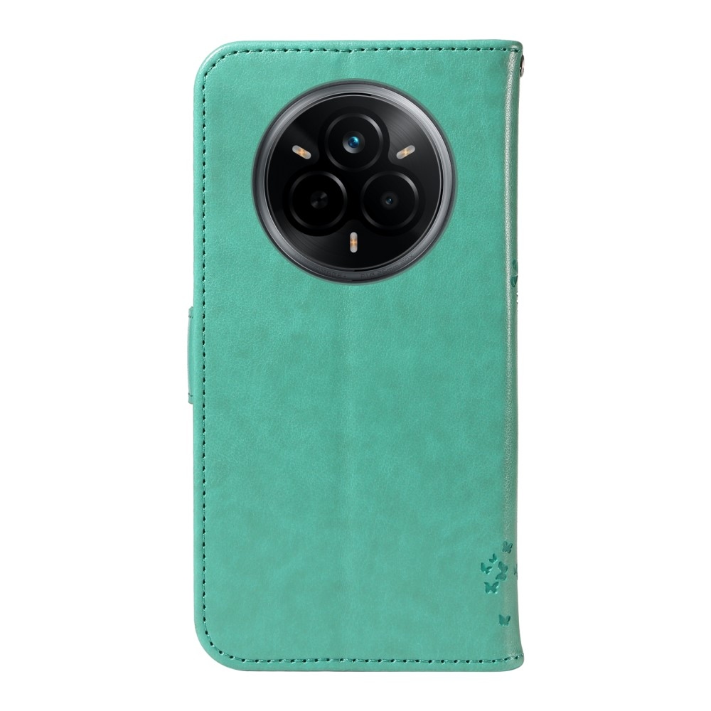 Fák könyvtáska a Realme 14 Pro 5G-hez - teal színű