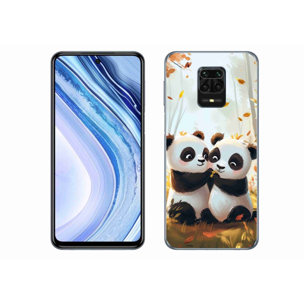 Gél borítás mmCase a Xiaomi Redmi Note 9 Pro készülékhez - pandák