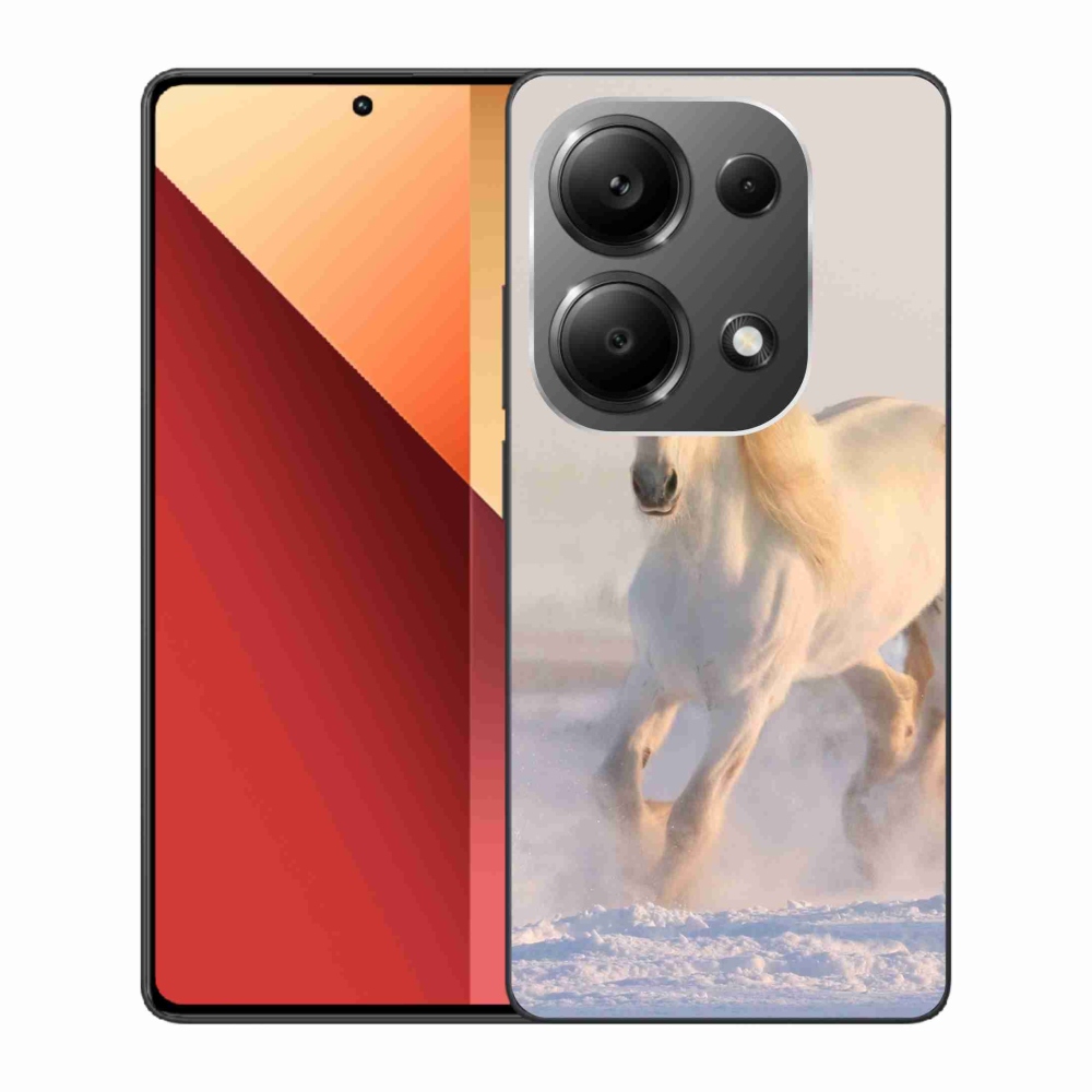 Gél tok mmCase a Xiaomi Redmi Note 13 Pro 4G/Poco M6 Pro számára - ló a hóban