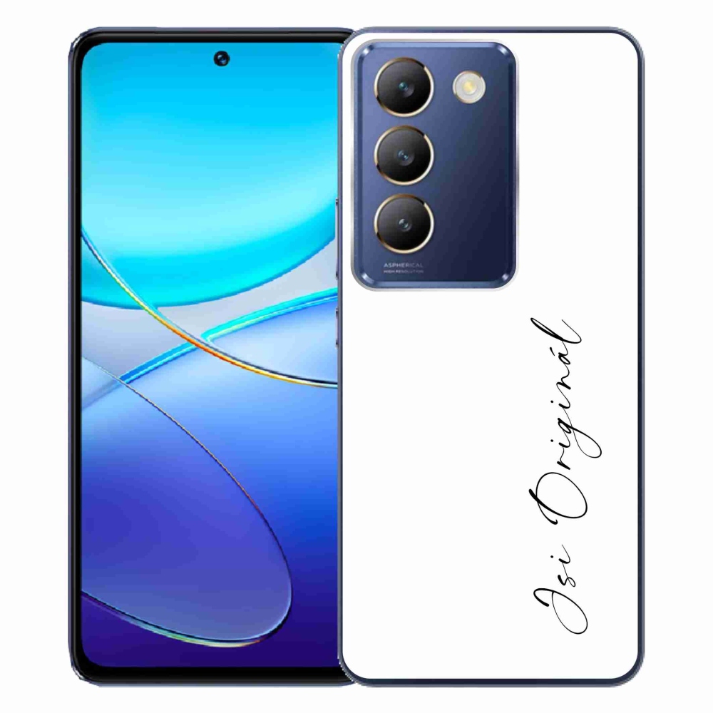 Gél borító mmCase a Vivo V40 SE 4G/5G - Ön az eredeti fehér háttérrel