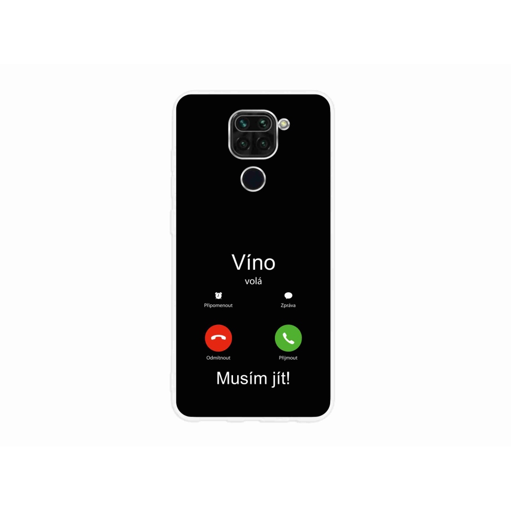Gél borítás mmCase a Xiaomi Redmi Note 9-hez - bor hívások fekete háttérrel