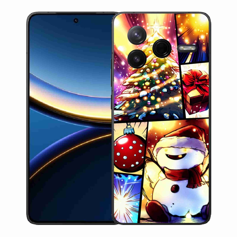 Gél borító mmCase a Xiaomi Poco F7 Pro készülékhez - karácsonyi motívumok 1