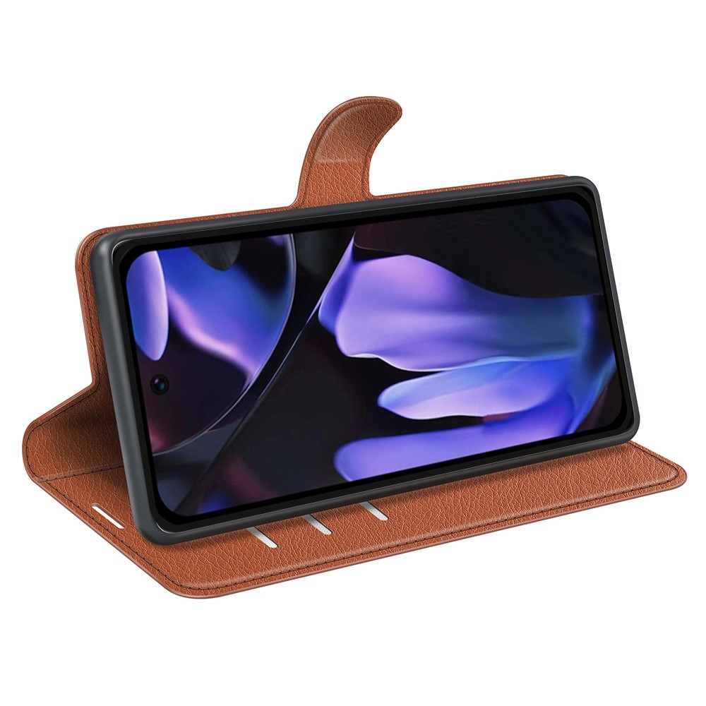 Litchi könyv tok a Google Pixel 9a készülékhez - barna