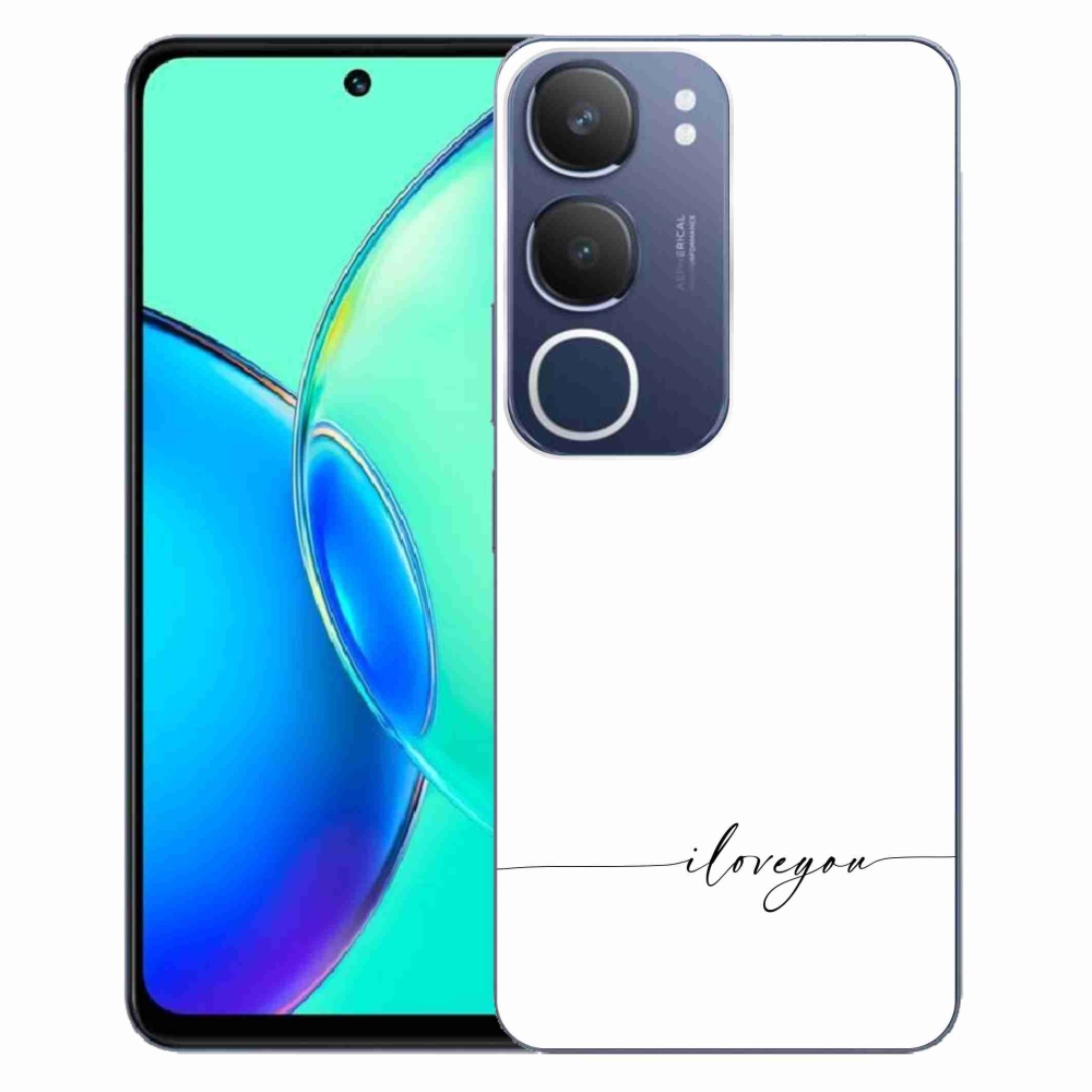 Gél borító mmCase a Vivo Y19s készülékhez - Szeretlek fehér háttérrel