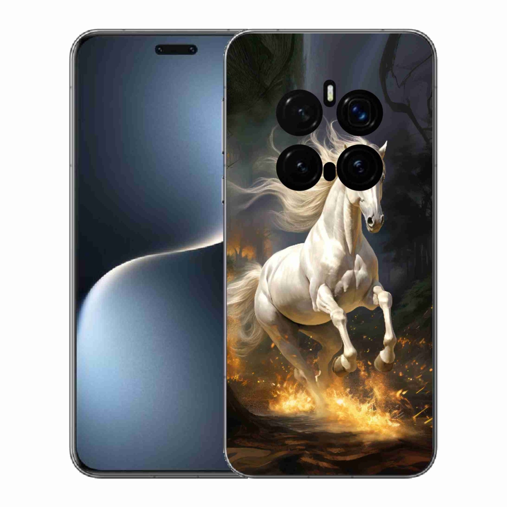 Zselés borítás mmCase a Honor Magic 7 Pro 5G készülékhez - fehér ló 2