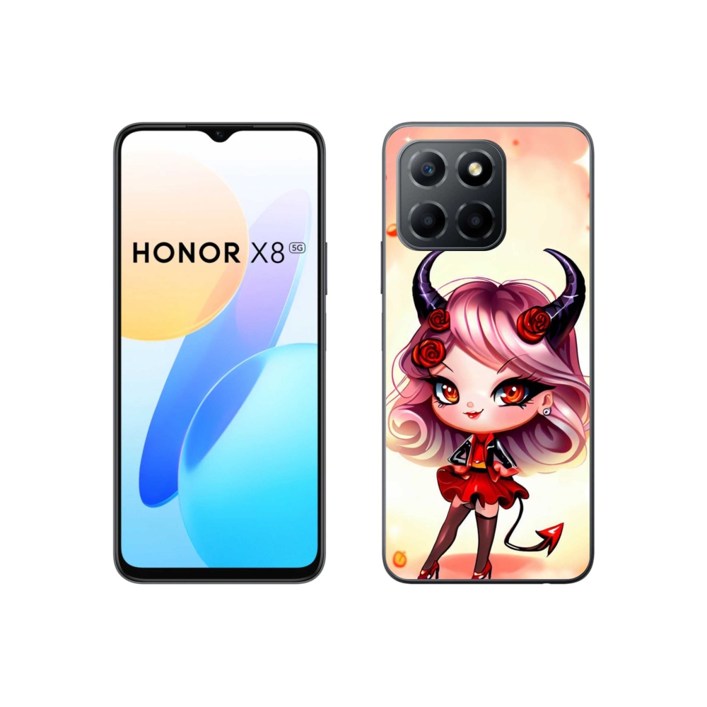 Zselés borítás mmCase a Honor X8 5G/70 Lite 5G számára - rajzfilm ördög