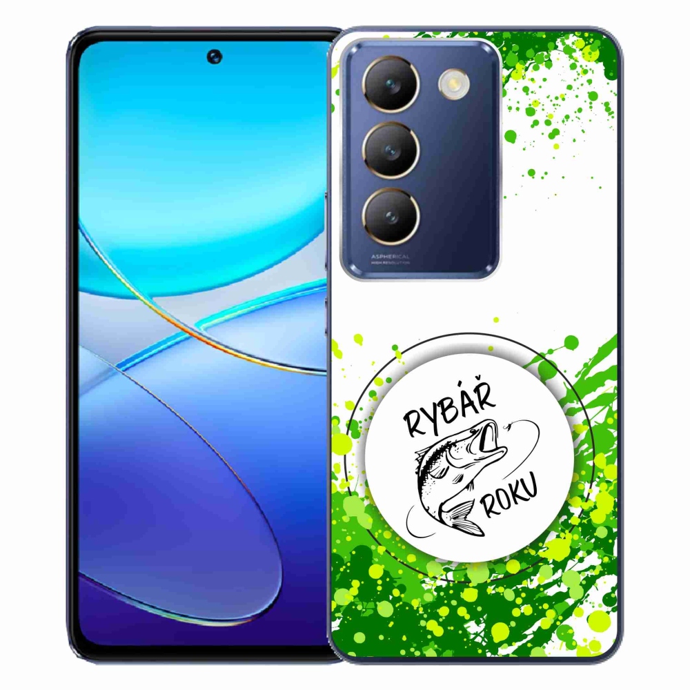 Gél borító mmCase a Vivo V40 SE 4G/5G-n - az év horgásza fehér háttérrel