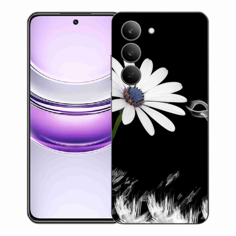 Gél borító mmCase a Realme 14x 5G készülékhez - fehér virág