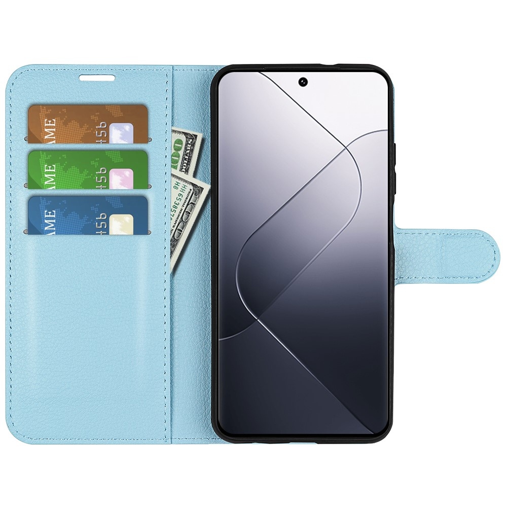 Litchi könyv tok a Xiaomi 14-hez - kék