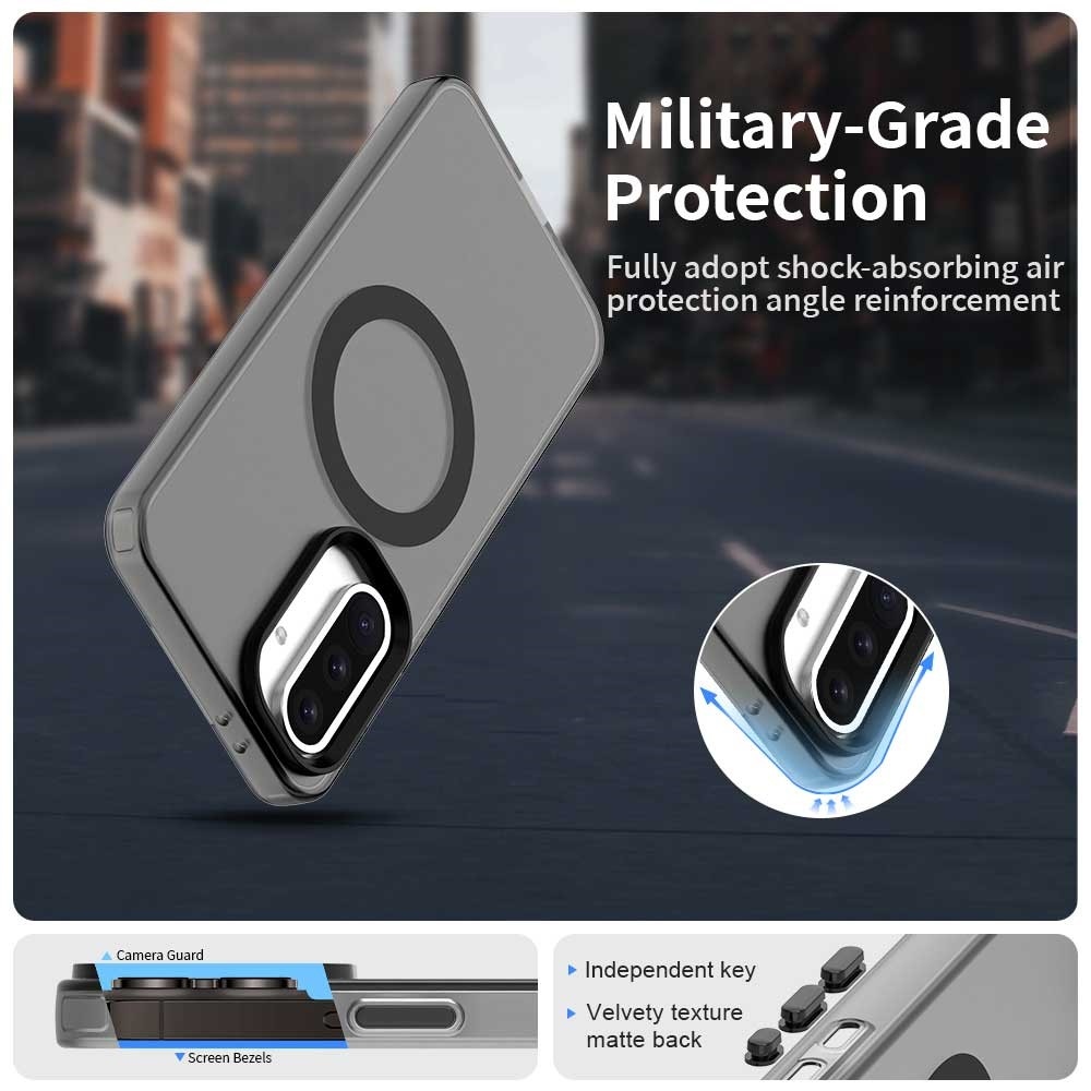 Candy zselés tok MagSafe Samsung Galaxy A36 5G/A56 5G - fekete