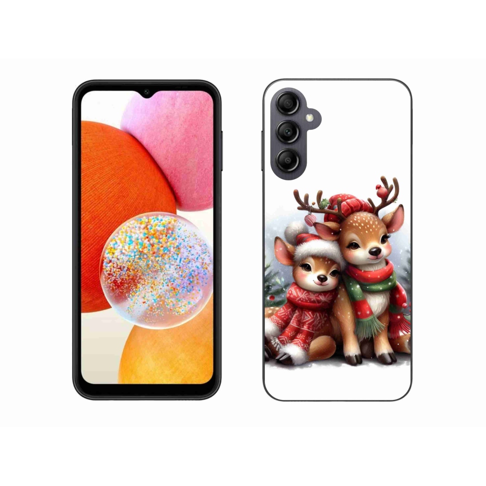 Gél borítás mmCase Samsung Galaxy A14 4G/5G - Karácsonyi rénszarvas