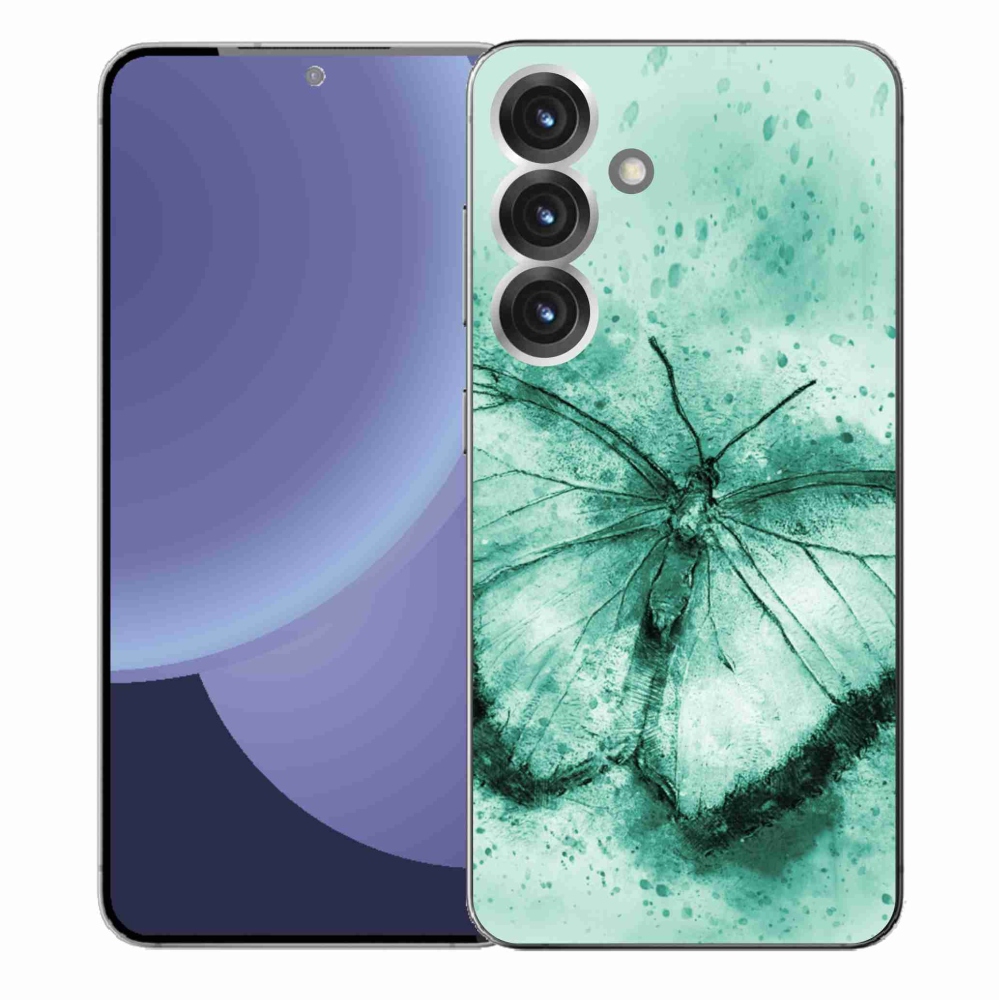 Gél védőhuzat mmCase Samsung Galaxy S25+ - zöld pillangó