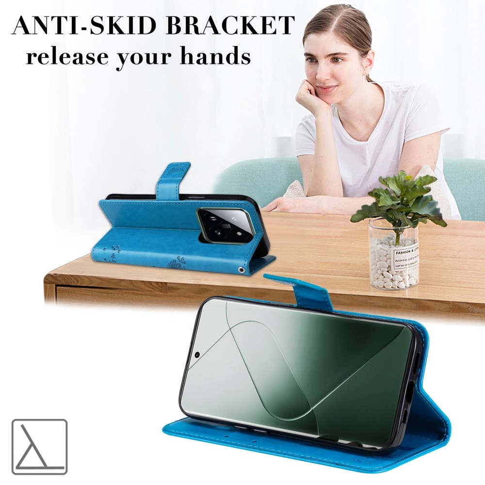 Fák könyve tok Xiaomi 14 Pro - kék