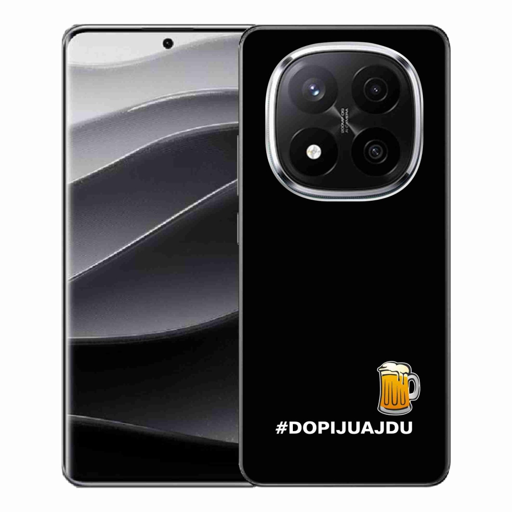 Gél borítás mmCase a Xiaomi Redmi Note 14 Pro+ 5G - sör motívum 1 fekete háttérrel