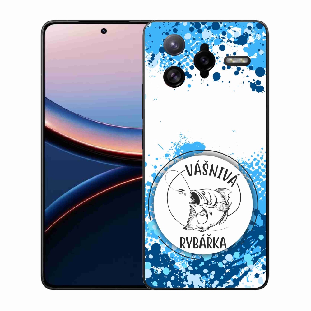 Gél borító mmCase a Xiaomi Poco F7 Ultra számára - szenvedélyes halász fehér háttérrel