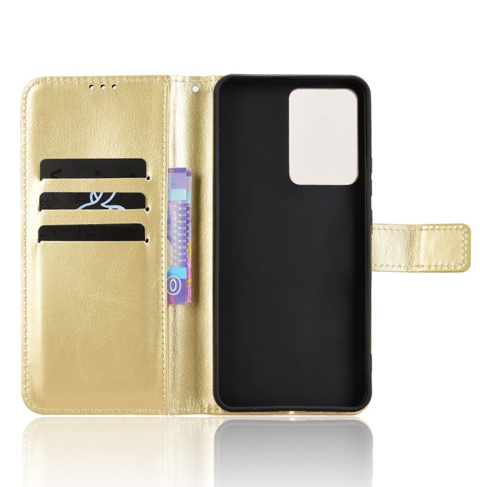 Őrült könyvtáska a Realme 14 5G-hez - arany színben