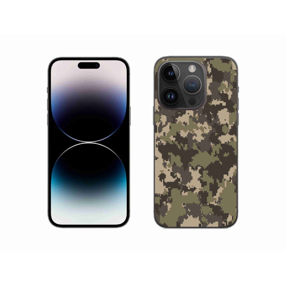 Zselés borítás mmCase iPhone 14 Pro készülékhez - terepszínű minta 12