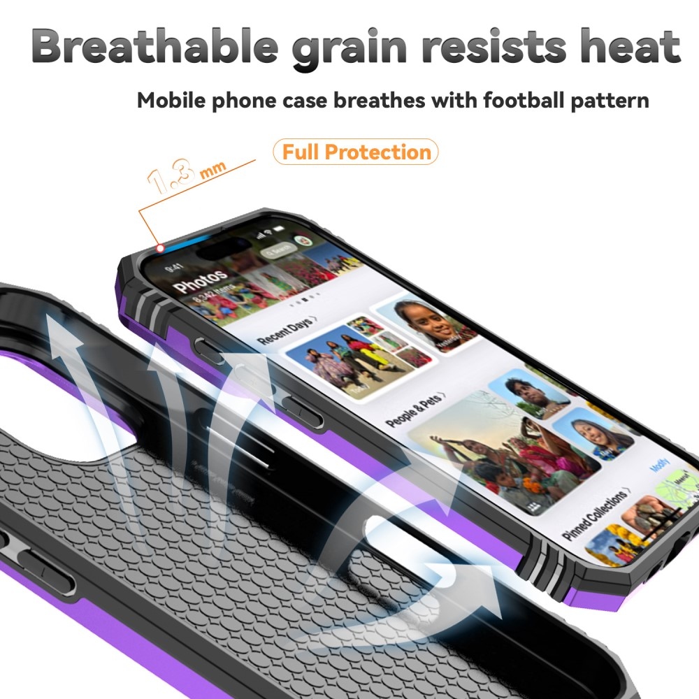 Tartós csúszóborítás iPhone 16 készülékhez - lila