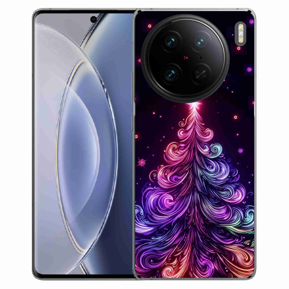 Gél borítás mmCase a Vivo X90 Pro készülékhez - neon karácsonyfa 1