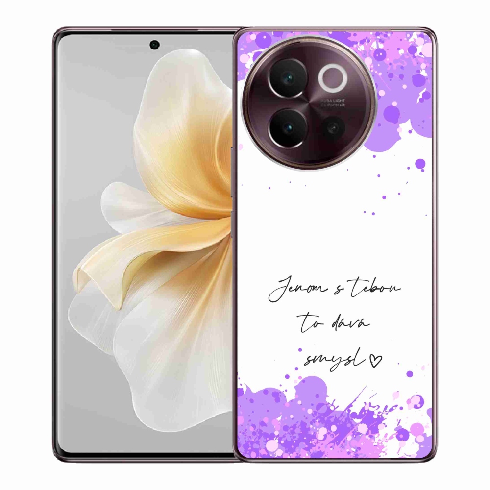 Gél borító mmCase a Vivo V40 Lite 5G-n - szerelmes szöveg fehér háttérrel