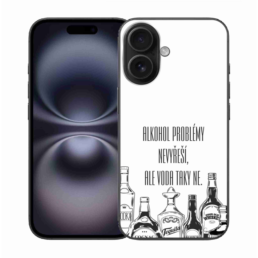 Gél borító mmCase iPhone 16-hoz - vicces szöveg fehér háttérrel