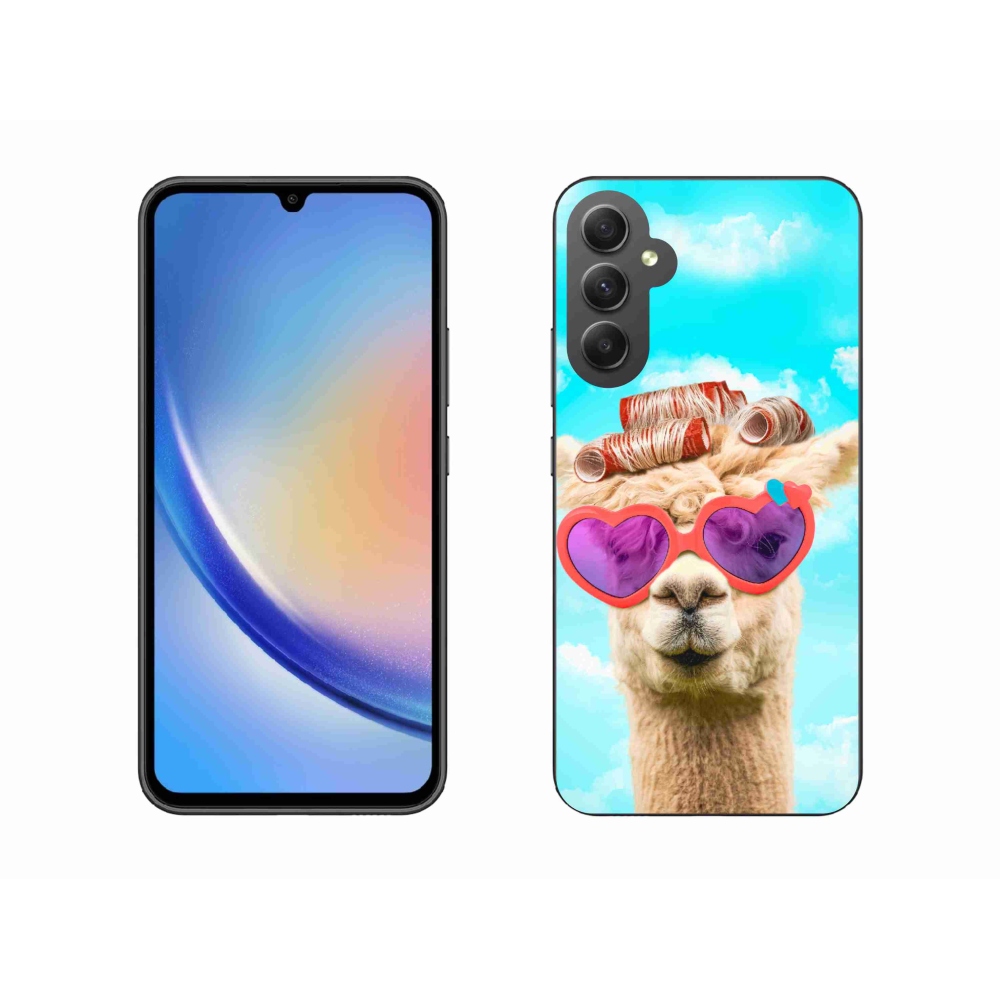 Zselés borítás mmCase Samsung Galaxy A34 5G - szemüveges láma